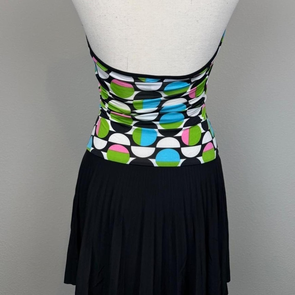 Y2K Tiffany halter dress with multicolored polkadots Size small - Picture 3 of 5
